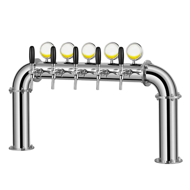 Door Beer Column 5 Taps U type Beer Dispensing Tower