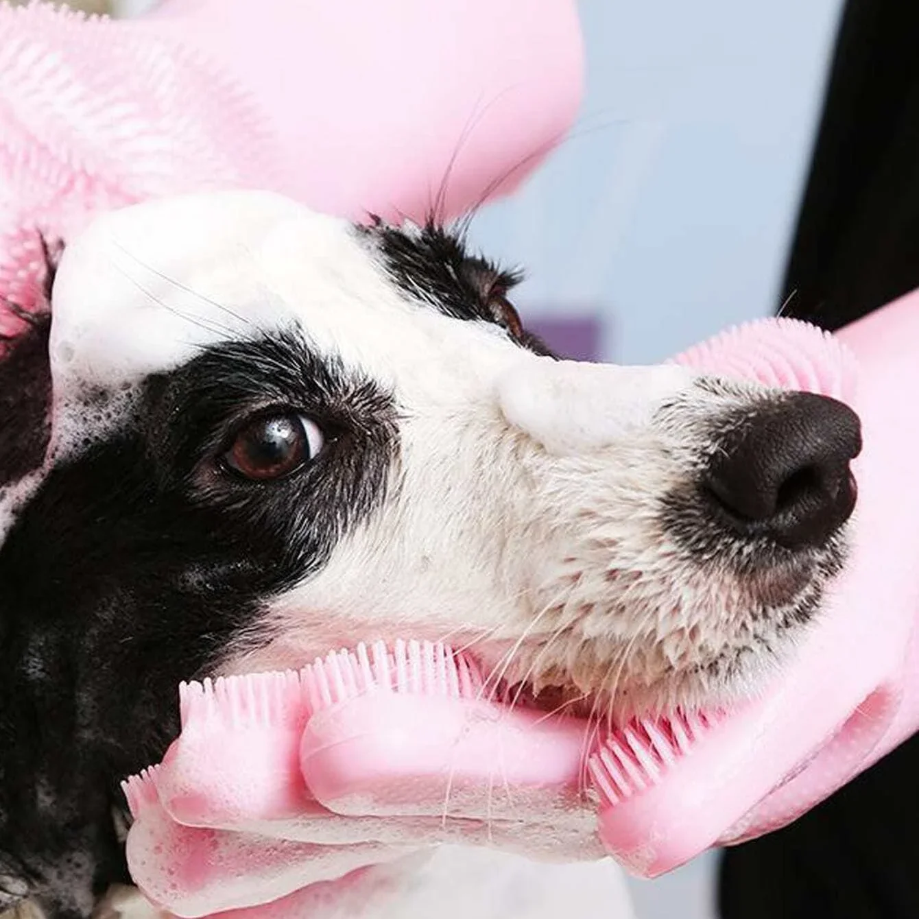 KingHon Anti-scratch Bite Soft Multi-function Clean Pet Shower Glove Silicone Massage Cat Bath Gloves