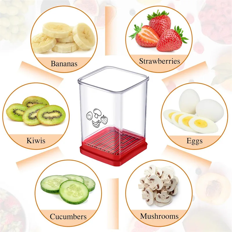Fruit And Vegetable Cutter Fruit Slicer Cup Stainless Steel Blades Multipurpose Egg Vegetable Speed Slicer