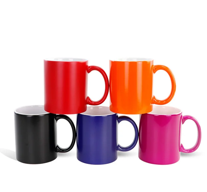 
Customized advertising mug gifts magic mugs color change sublimation more color matt face sublimation magic change color mug 
