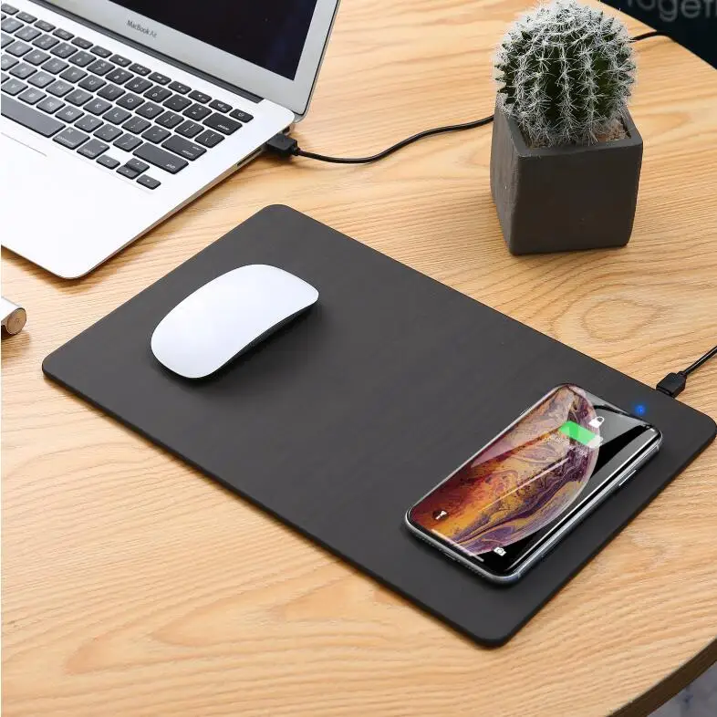 Fast Charging 10w Slim 2 in 1 Mouse Pad Desktop Wireless Charging Pad Mouse Pad with Wireless Charger