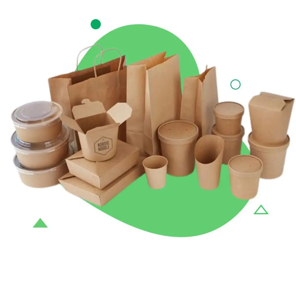 Food Catering Box Doner Kebab Package Buffet Takeaway Spring Roll Custom Design Meal Fries Packing Boxes With Sauce Drinks