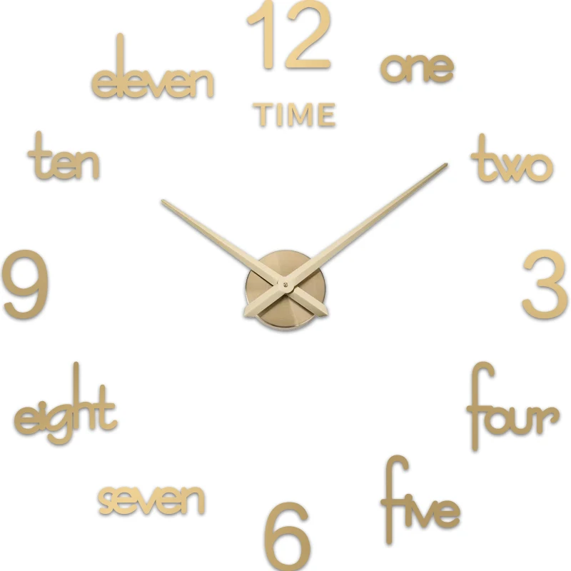 Modern Wall Clock Sticker Fashion Watches 3D Large Sticker Modern Wall Clocks