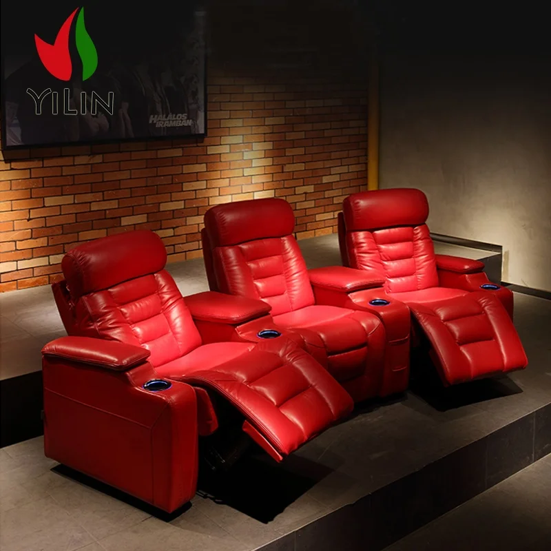 R503  New Design Of The Theater Sofa Popular Reclining Sofa Automatic Modern Home Cinema Recliner Theater Chair Sofa