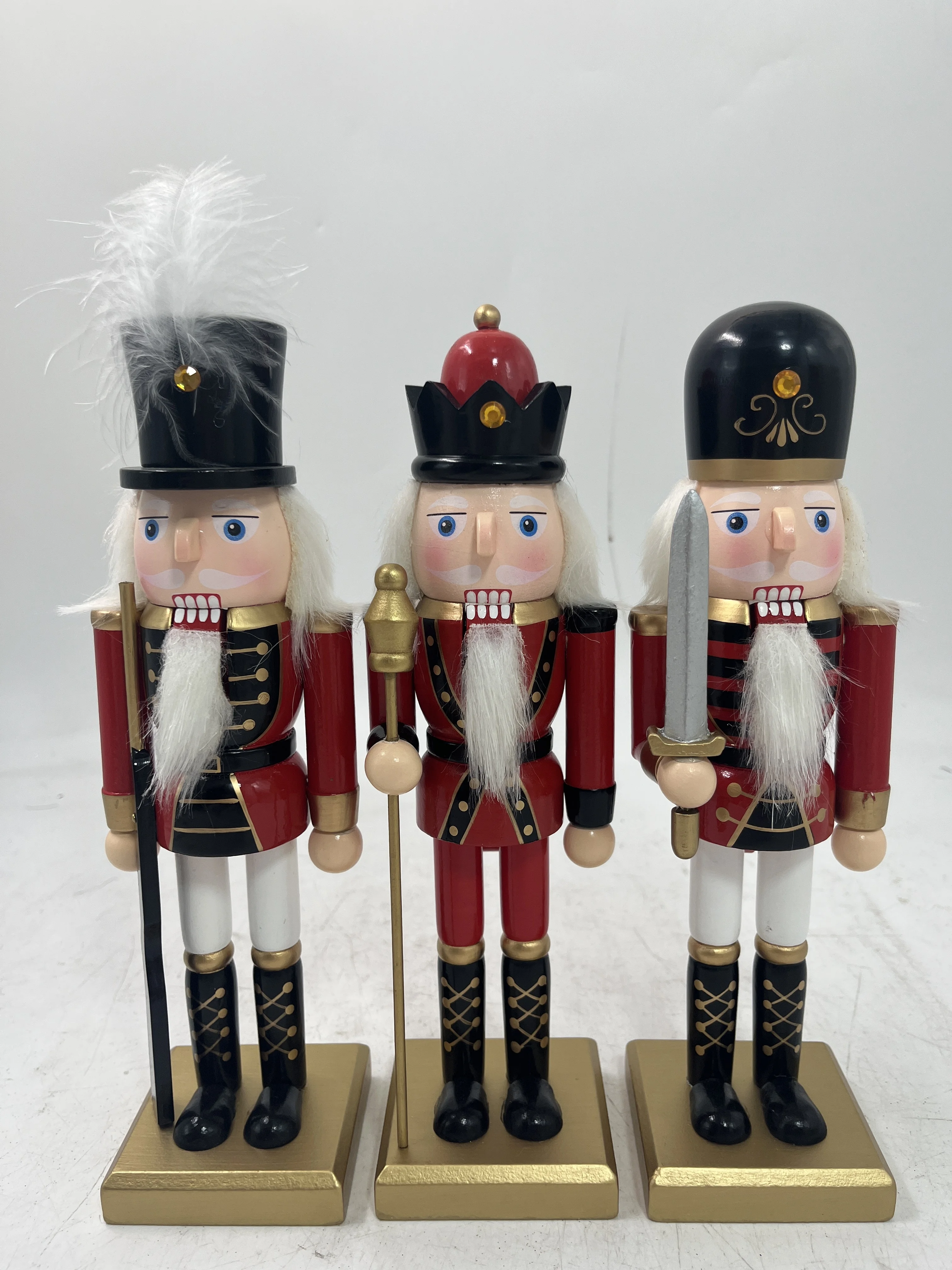 Wooden Puppets King Soldier Nutcracker Christmas decoration figure
