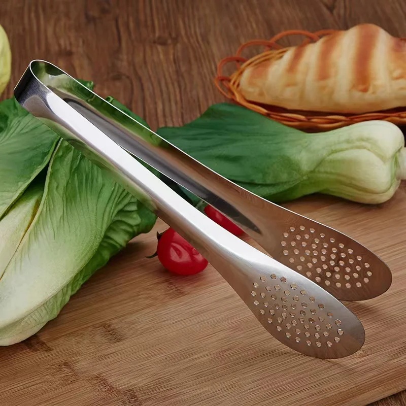 Hot selling kitchen utensils for buffet cooking stainless steel pastry Bbq food tongs