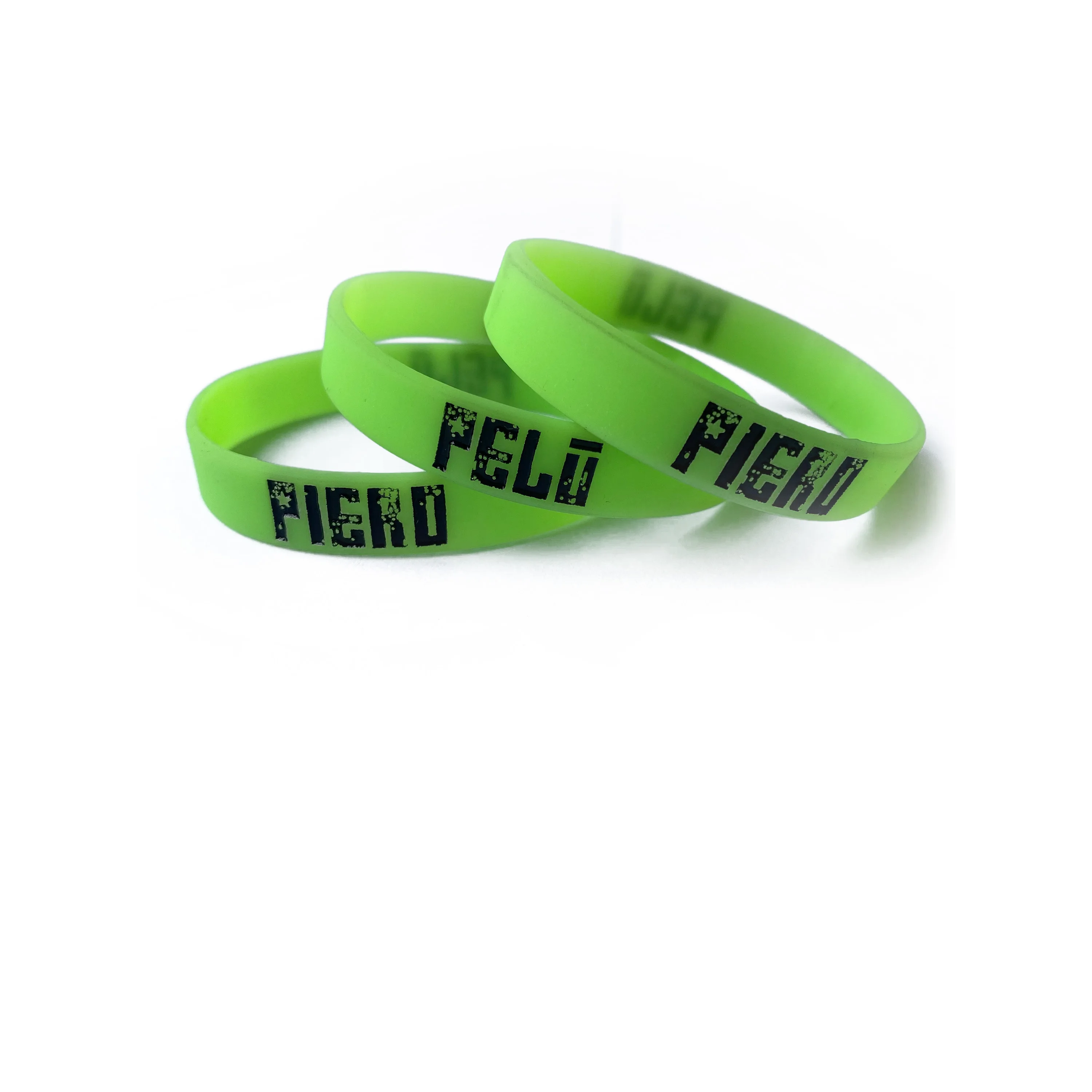Custom Silicone Wristbands Silicon Custom Logo Wristband with Green Color