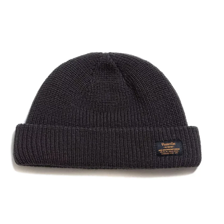 China fisherman beanie navy rolled up edge ribbed fisherman beanie skull watch cap fisherman beanie