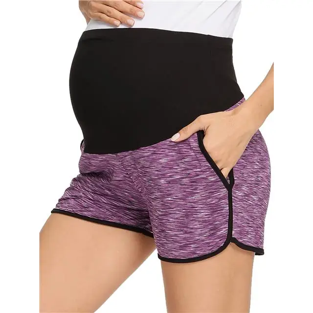 Support Customized Service Abdominal Stitching Sports And Leisure Maternity Shorts