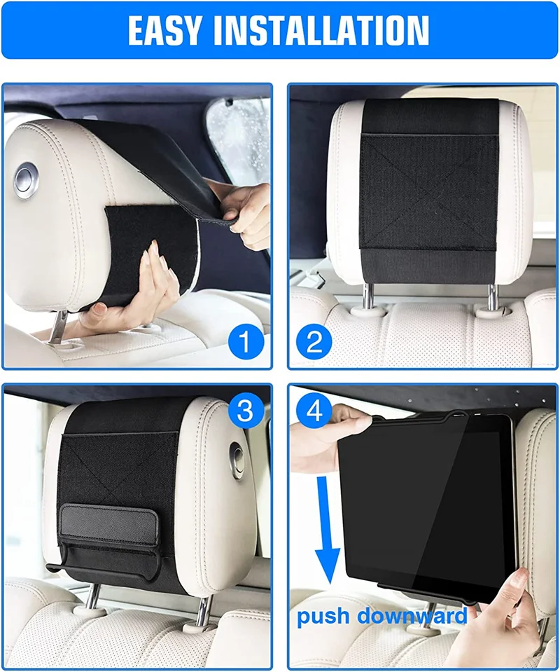 Custom Mobile Holder Car Headrest Mount Holder Phone Accessories Car Headrest Mount Holder For ipad for 7-12.9 inch tablet PC