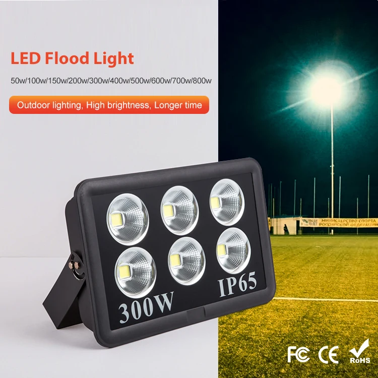 Youbeisite Outdoor Aluminum IP65 Waterproof 50 100 150 200 300 400 500 600 700 800 Watt LED Flood Light