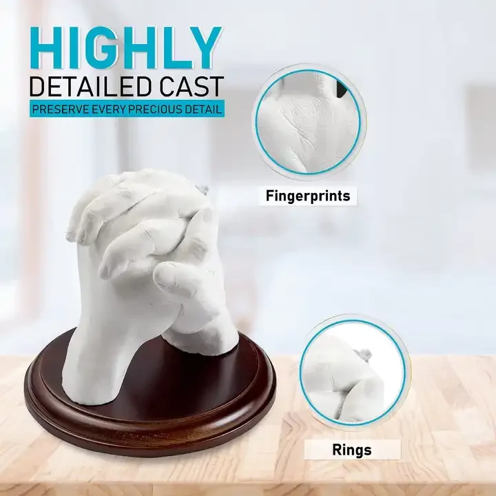 3d plaster handprints and footprints alginate impression powder valentines day gifts 2024 plaster hand mold casting kit