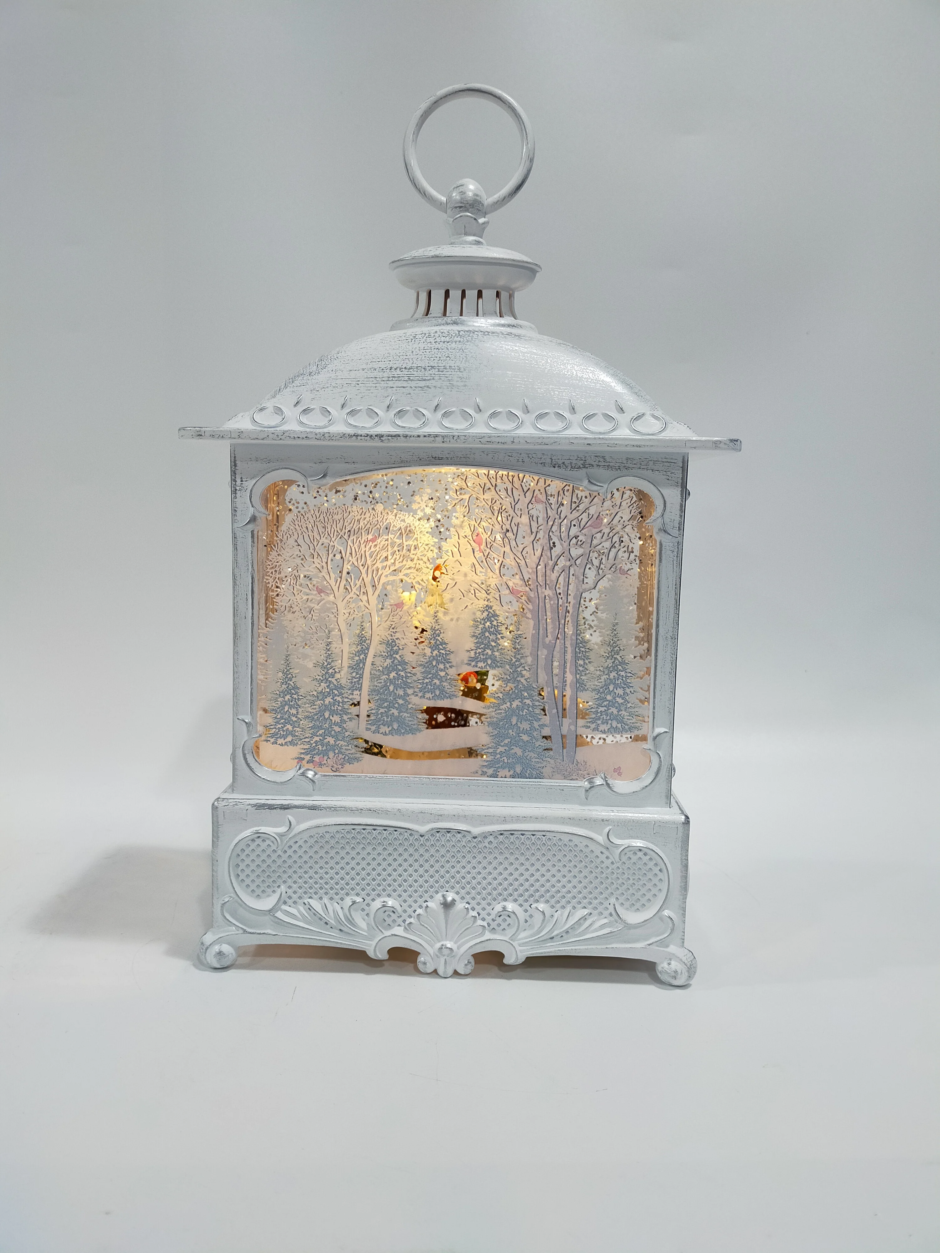 Wholesale Acrylic Gift&Craft Liquid Swirling Glitter Plastic Decor Santa Claus Light Gift Christmas Snowglobe With Blowing Snow