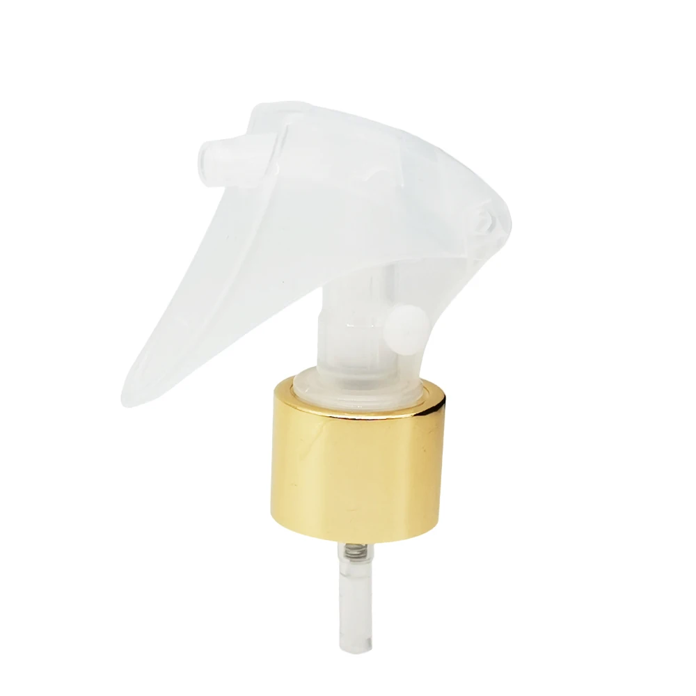 Customized gold silver closure 24/410 28/410 Aluminum Plastic fine mist mini trigger pump sprayer