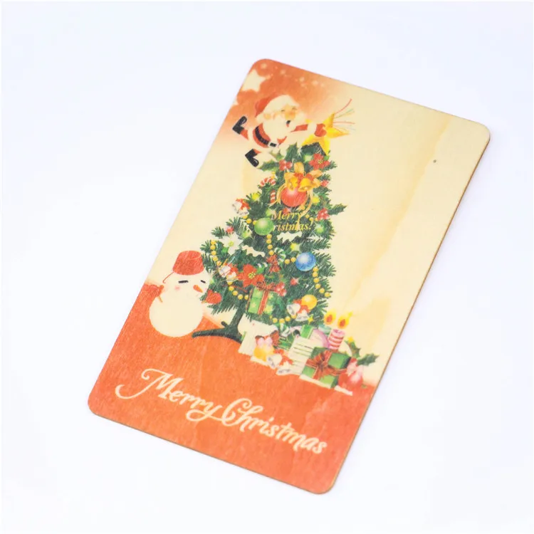 Рождественская подвеска для украшения дома подарки деревянные поделки резьба рождественские открытки с индивидуальным принтом логотипа