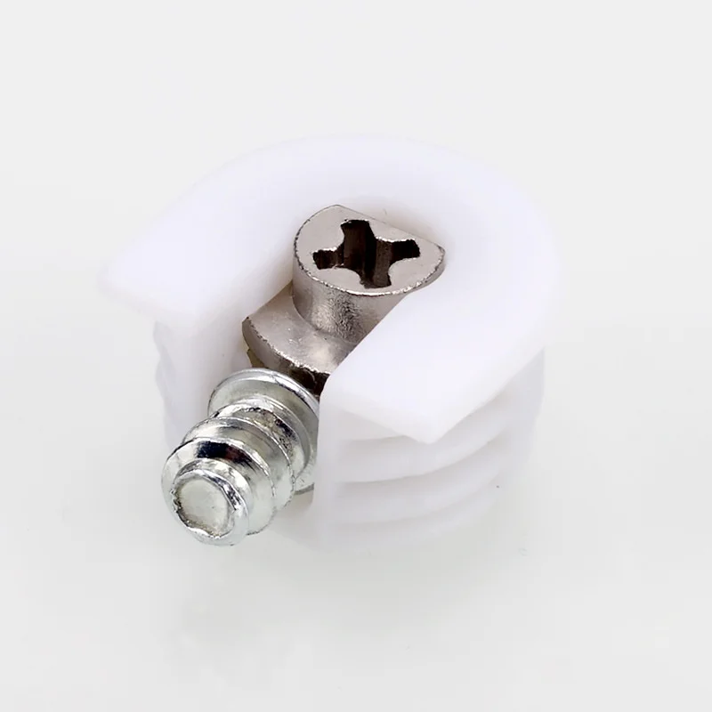 Shelf Support Holder Pin Peg With Screws U Shape Furniture Connecting Fitting White Thickened Three-in-One Plate Support