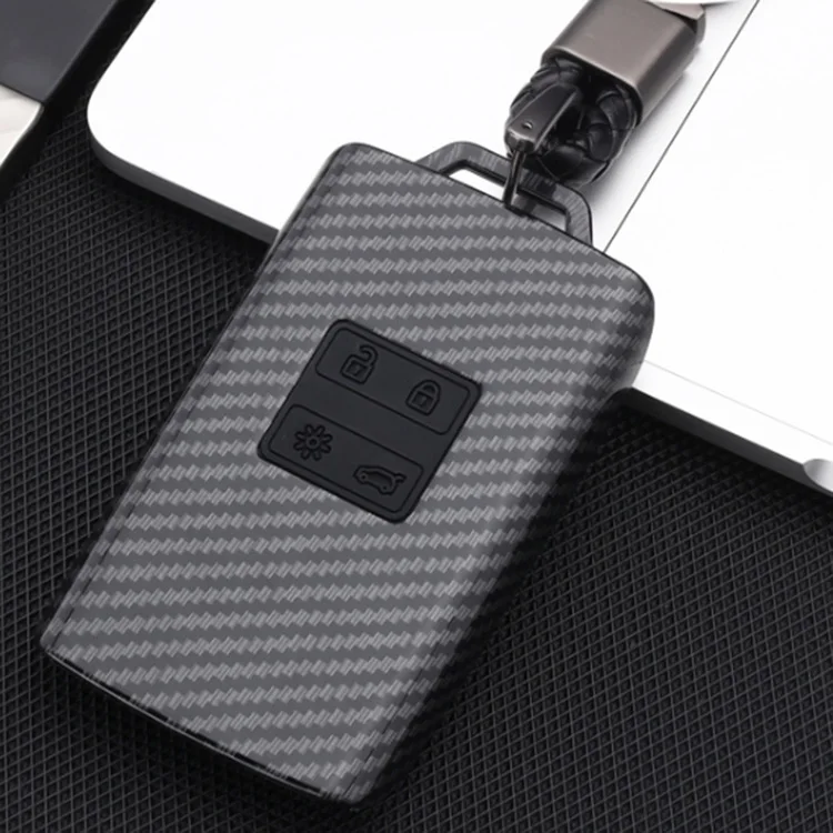 Carbon fiber car key shell Case key fob holder protective Cover For for Renault Talisman Espace Clio Zoe Koleos Scenic 4