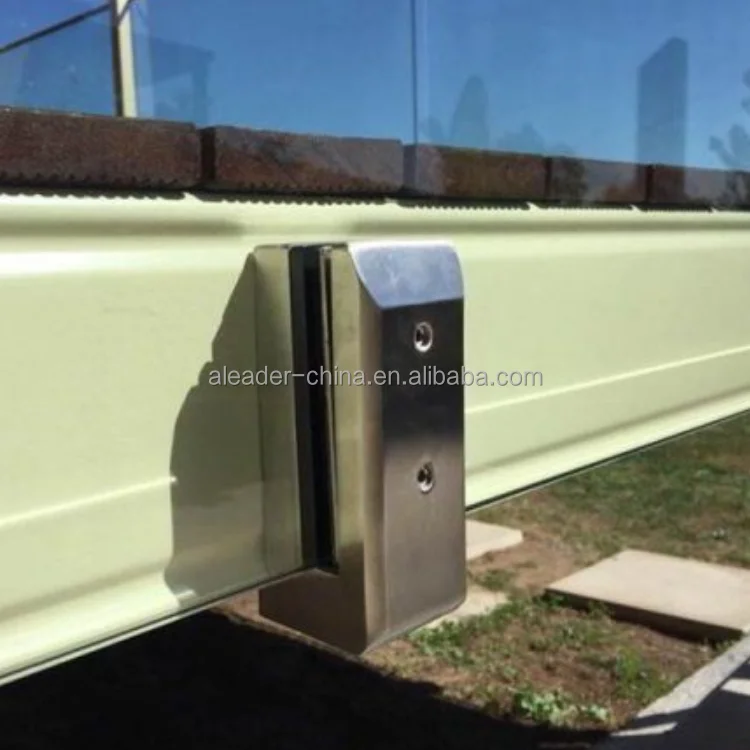 Aleader Balustrade Accessories Frameless Glass Adjustable Glass Clamps Stainless Steel 316 2205 Mirror Polished Glass Clip