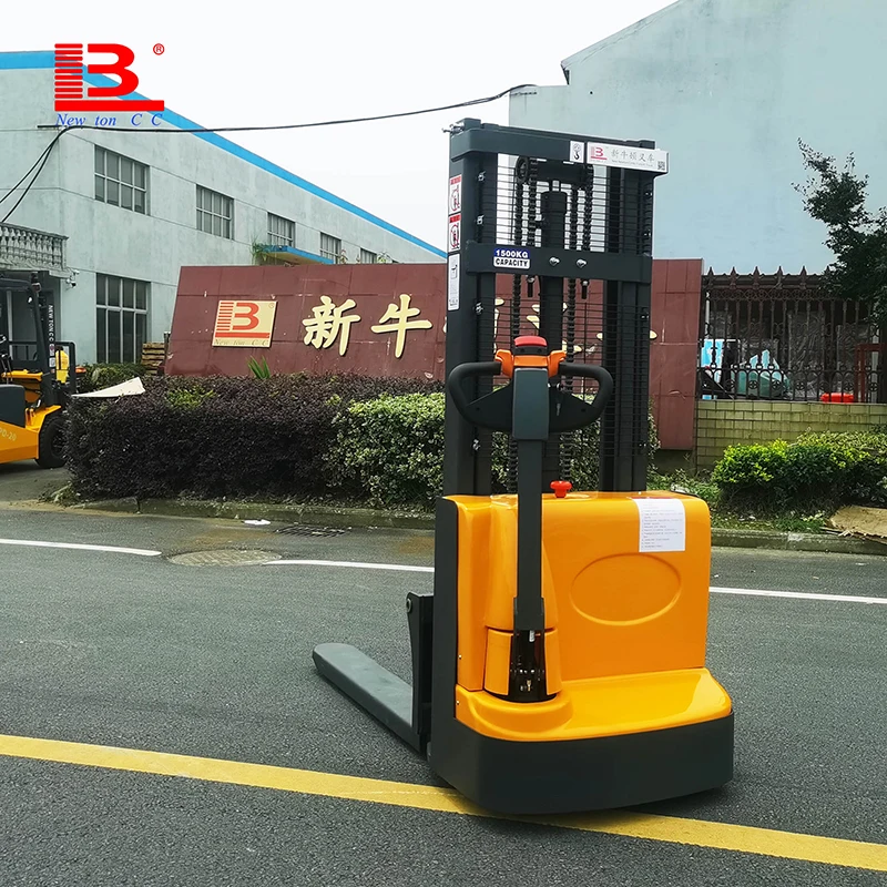battery stacker electric fork lift 1 ton 1.5 ton 2 ton walkie all terrain fokrlift electric stacker apilador electrico