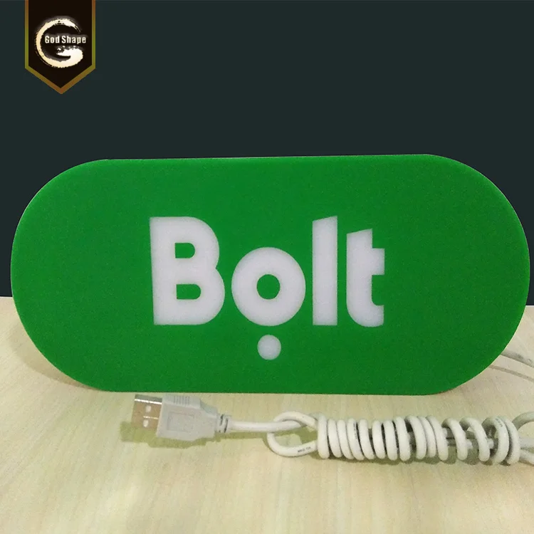 Custom logo signage illuminated lightbox taxi car USB led light box