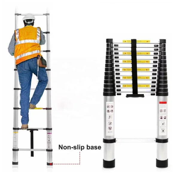 Telescopic  Aluminum Foldable Ladder Non-slip Stable lader