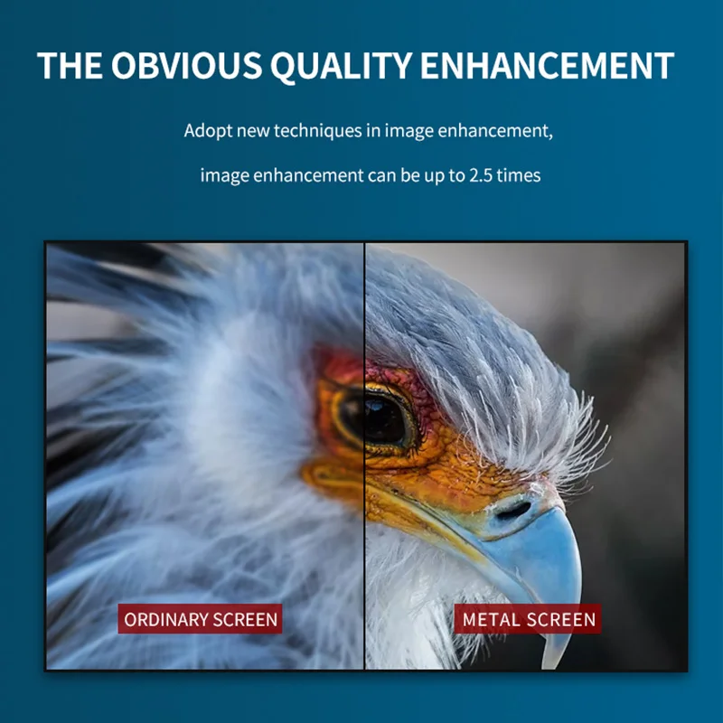 84 inch 16:9 Mobile portable anti-light metal projector floor stand tripod screen Home Office ALR projection screen