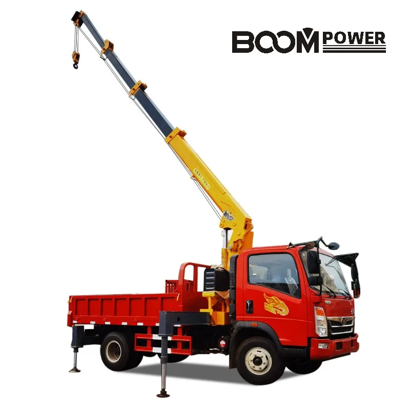 6.3 ton Telescopic Hydraulic Boom Mini Grue Mobile Truck Mounted Crane  Made in China BM160-4  for Forest Timber