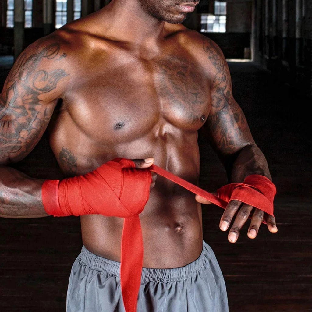 Хлопок кик боксинга обертывания повязки санда тхэквондо муай тай Guantes De Boxeo мма ремешки на запястья длиной оборудование