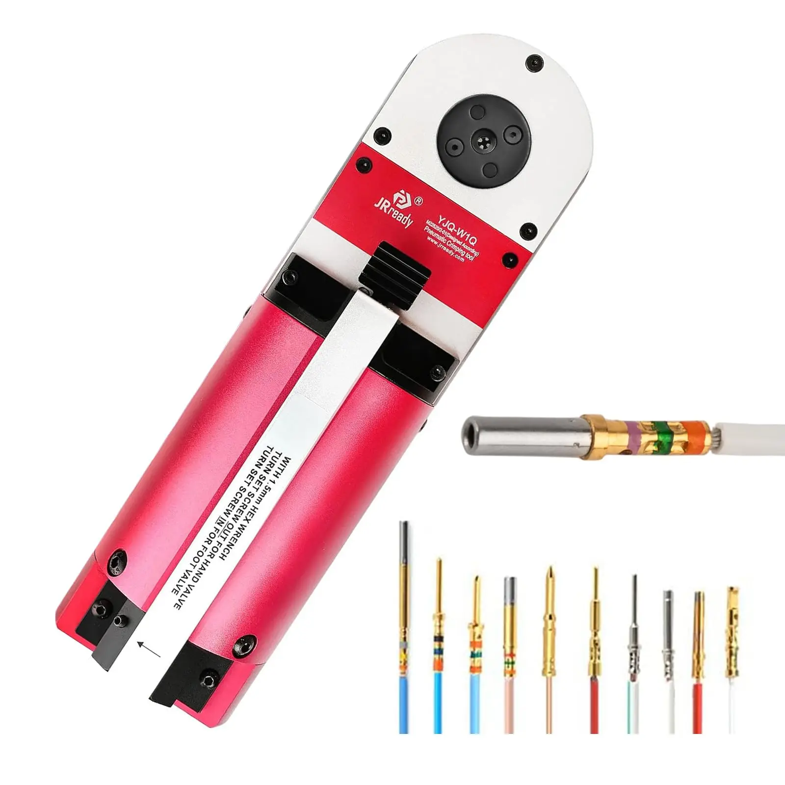 JRready YJQ-W1Q ST4010 Pneumatic Crimp Tool Equivalent to NEW-AS2 (M22520/2-01) 20-32AWG (0.52-0.032mm2) for Contacts
