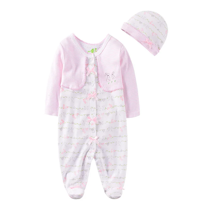 
2 sets of autumn newborn baby suit 0-1 year old baby Jumpsuit 100% Cotton autumn baby Jumpsuit cartoon clothing 