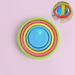 2021 new creative magic finger fight spinning top 360 rotation of finger ring sensory toy Finger Push round Toys