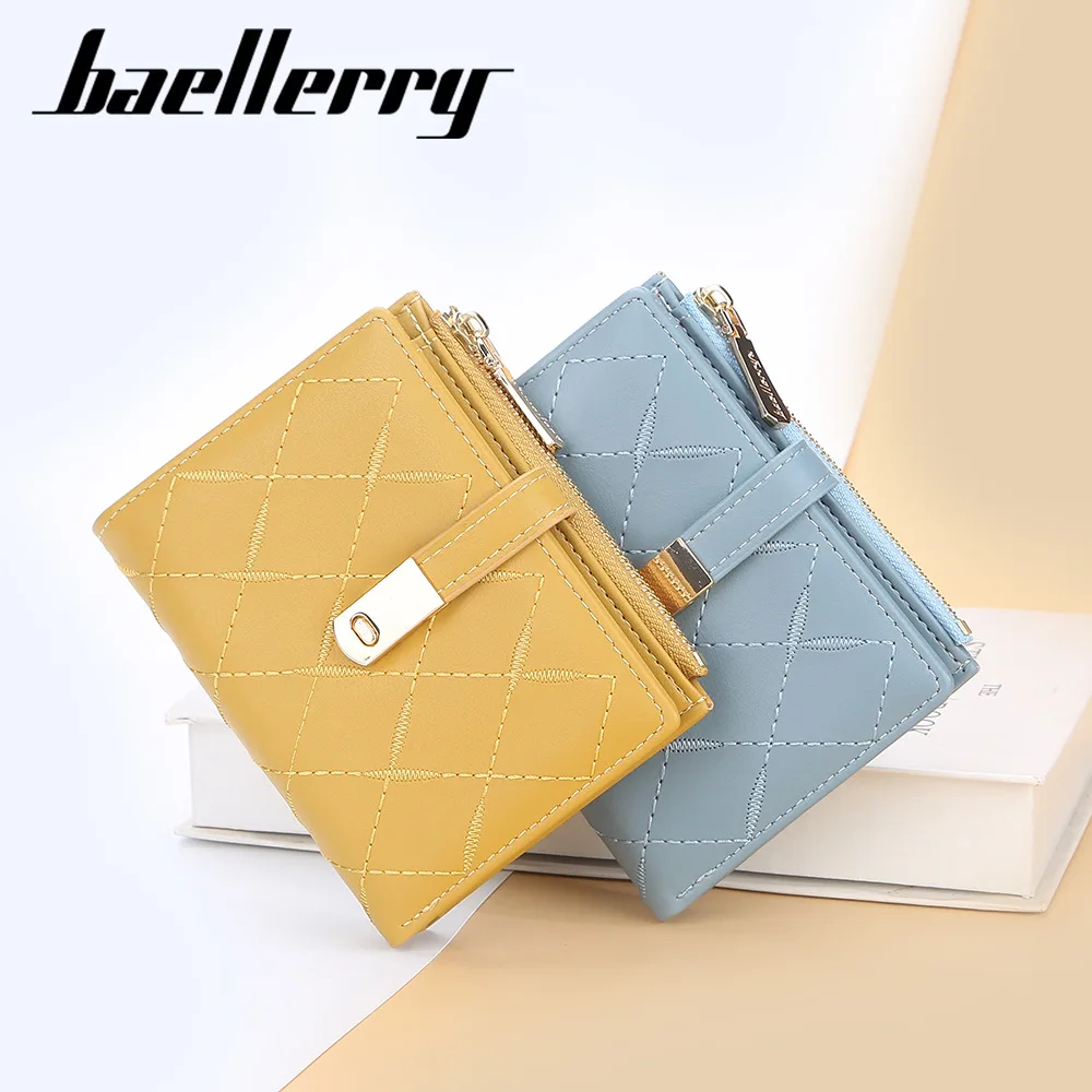 Baellerry Mini Slim Leather Credit Card Case Card Holder Fashion Coin Purse Brand Wallets For Women
