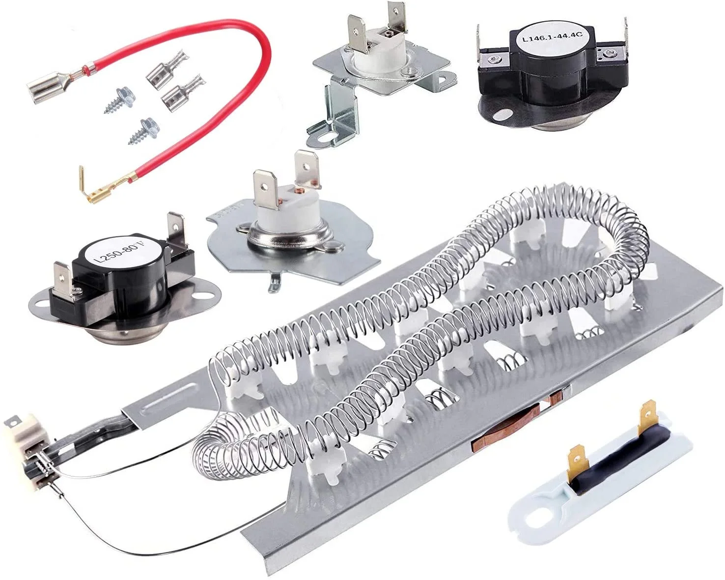 
3387747 Dryer Heating Element & 279816 Thermostat Kit & 279973 3392519 Thermal cut-off Fuse Replacement 