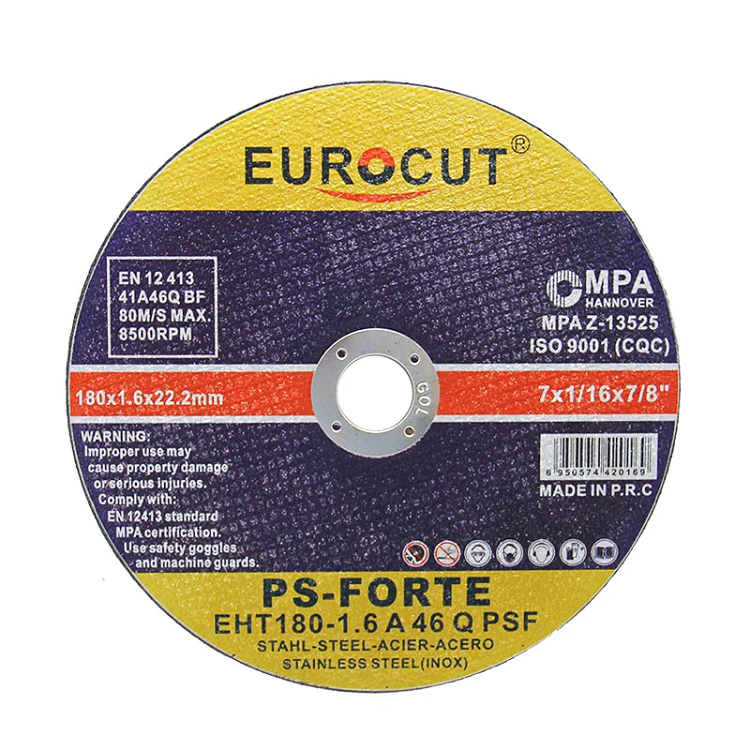 EUROCUT high performance abrasive metal 7 inch cutting disc en12413 grinding disc