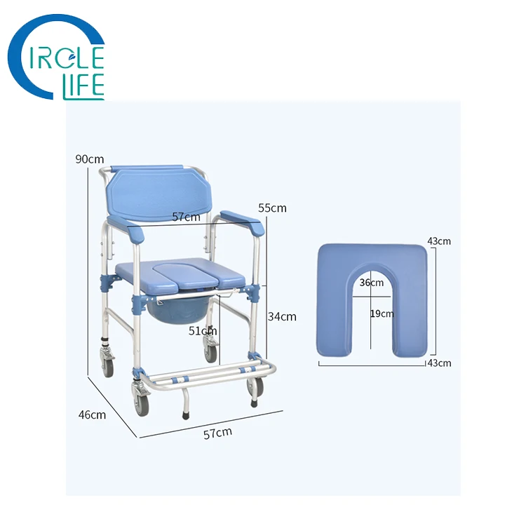 Bath belt wheel toilet seat elderly shower chair