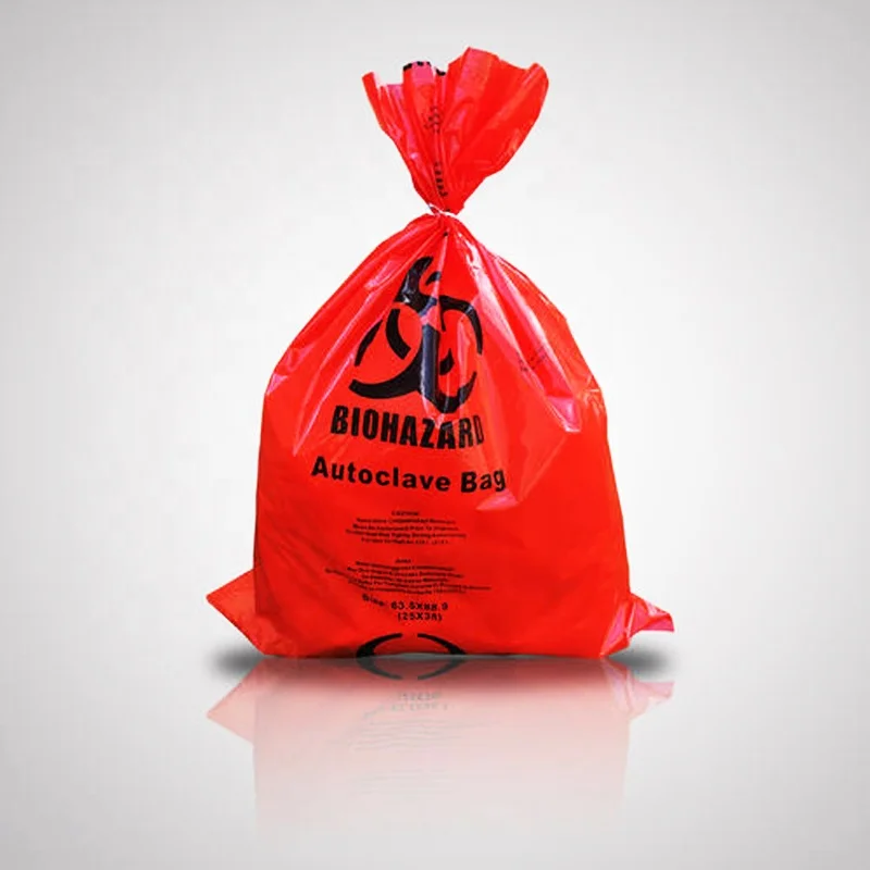 Disposable Plastic Biohazard Waste Bag HDPE/LDPE Hospital Garbage Bags