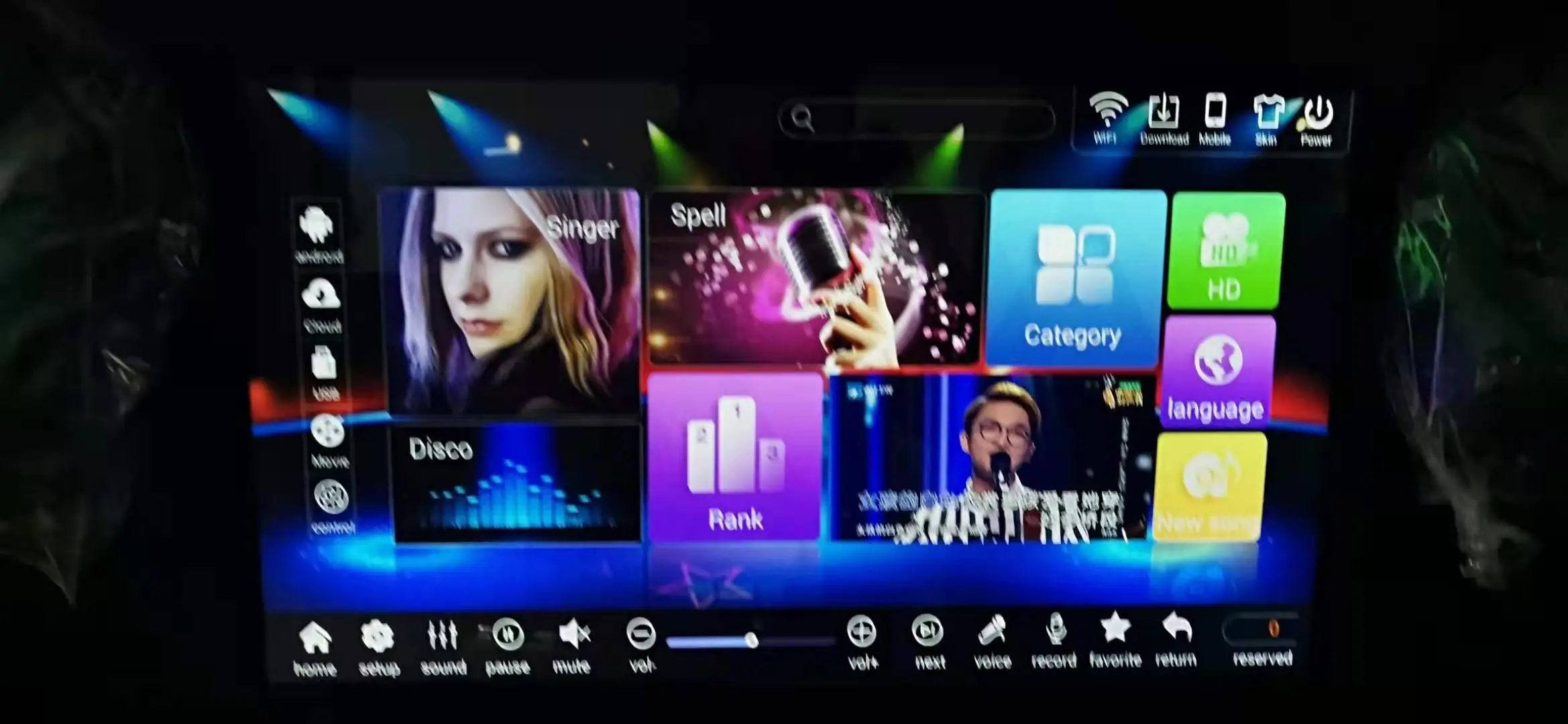 Amusement karaoke machine system 2 players karaoke vending machine