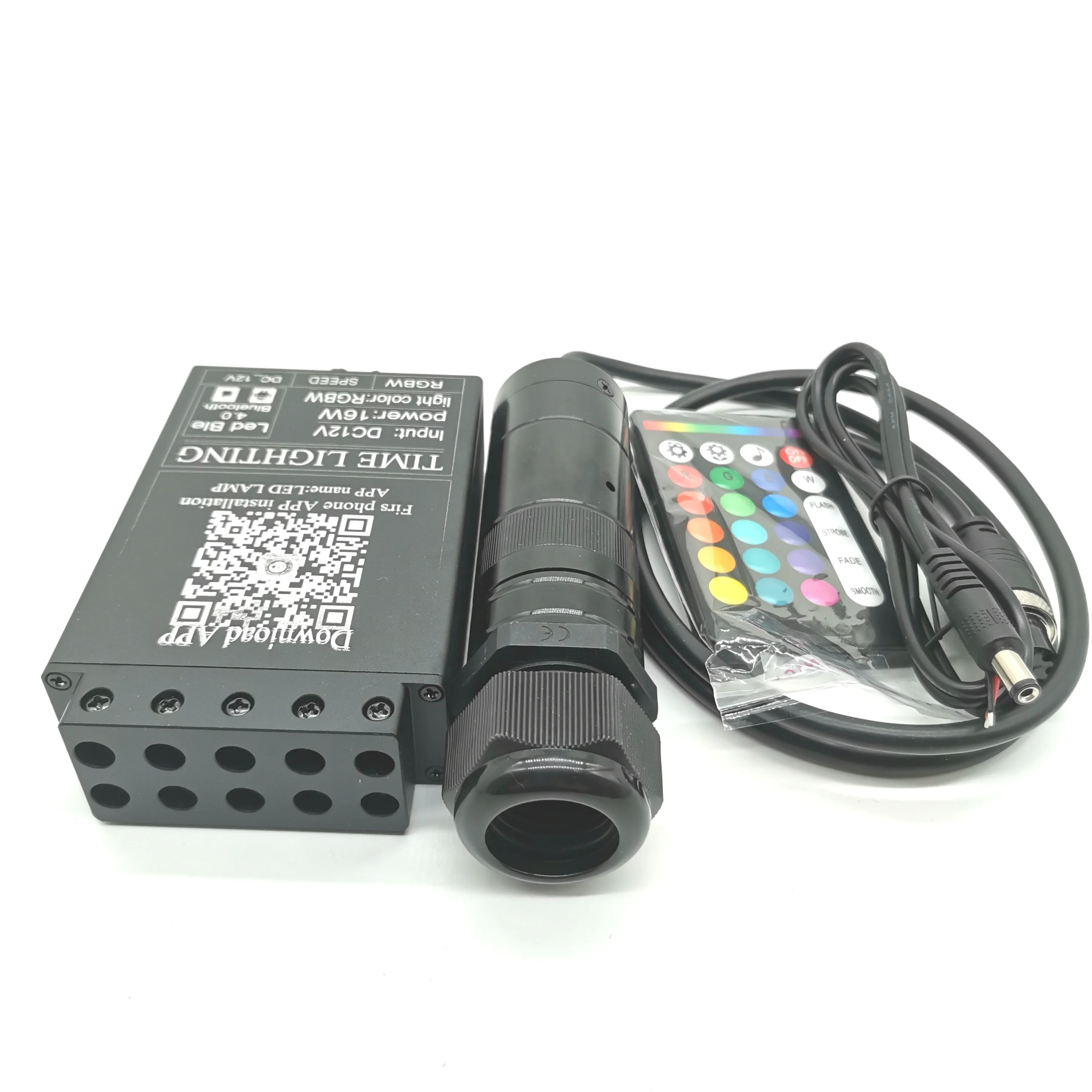 Starry sky and Meteor fiber optical light source 16W RGBW fiber optic lights  colorful remote control for car decoration