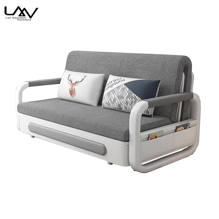 Apartment Foldable Dual-Purpose Reclining Fabric Modern design Multifunctional Storage Retractable Sofa Bed Rental House