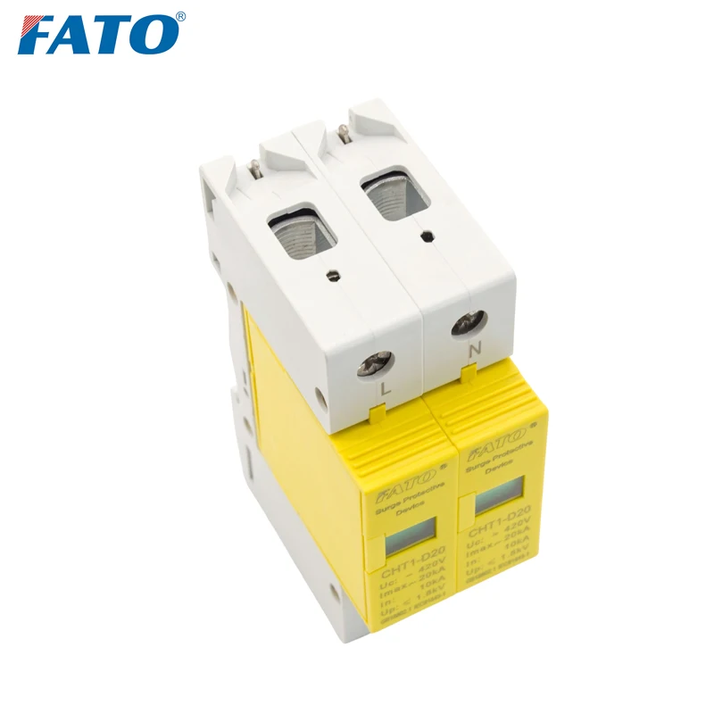 FATO SPD Surge Protector Device 220V 380V AC 10A 16A 25A PV Power Arrester