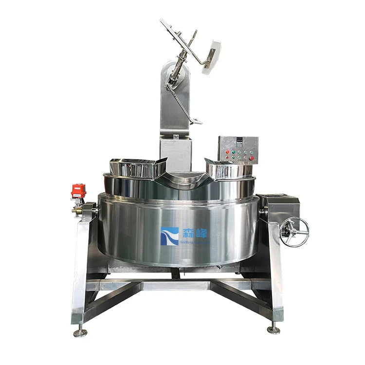 Industrial Double Cooking Mixer  Curry Paste Making Machine Sugar Caramel Sauce Cooking Pot with Mixer