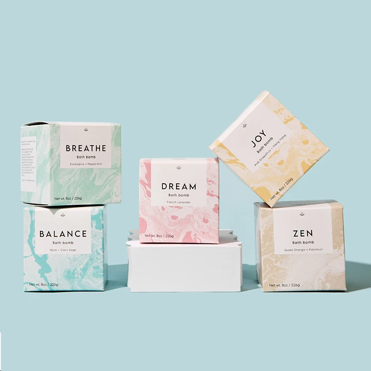 luxury custom craft foldable branded Cosmetic product art paper boxes soap gift box packaging