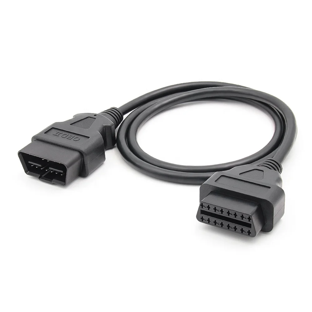 Universal 16PIN Full Chip 100CM OBD2 Male to Female OBD2 Extension Cable Support For All OBDII Code Scanners
