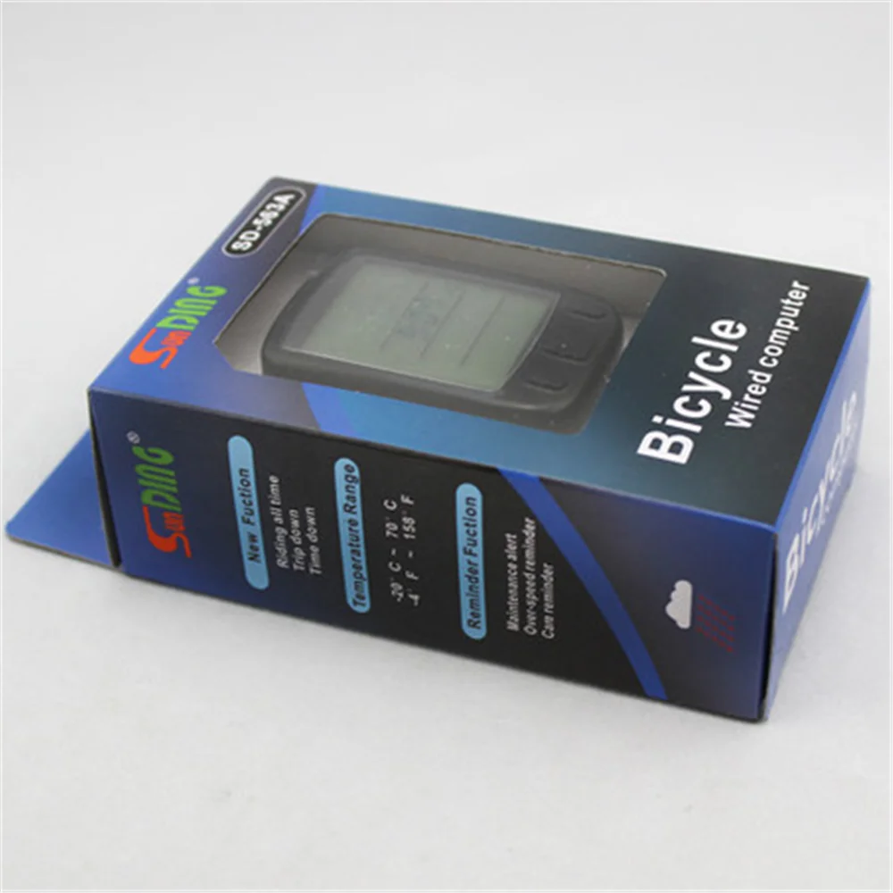 24-function screen computer Shundong SD-563A code meter mountain bike speedometer green luminous
