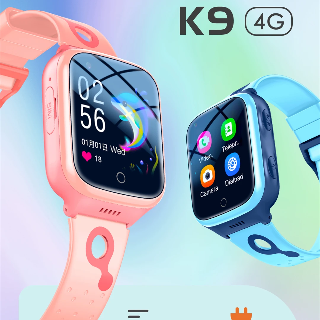 Amazon 2022 top seller 4G Kid Wearable Devices K9 Big Battery 1000 mAh Kids Smart watch 4G Video Call Tracker SOS GPS Tracker