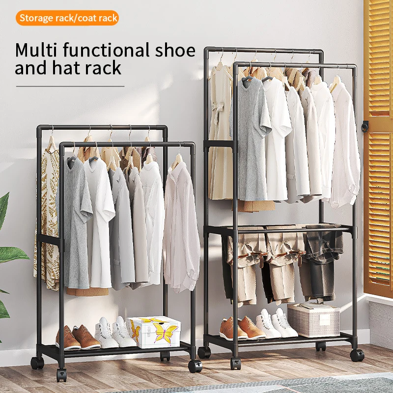 Simple multifunctional shoes and hats rack Drying clothes rack storage clothes and hats cupboard bedroom shoe rack