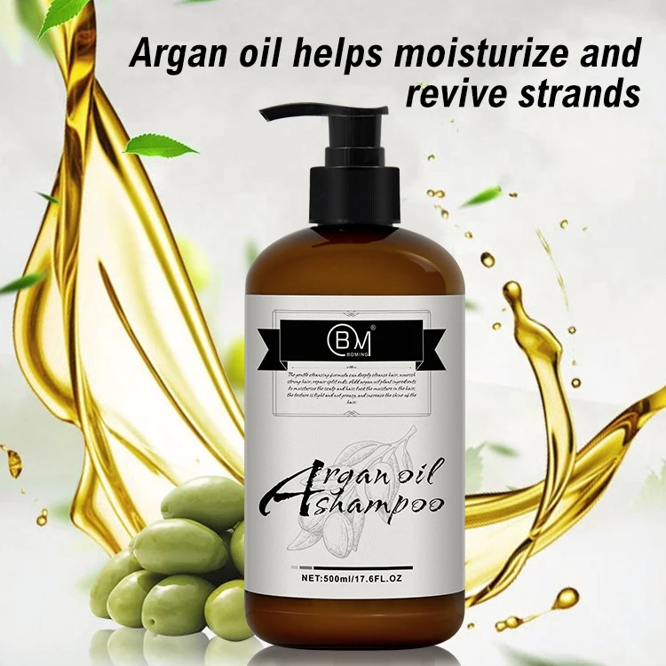 private label all natural thickening anti hair loss argan oil shampoo and conditioner set