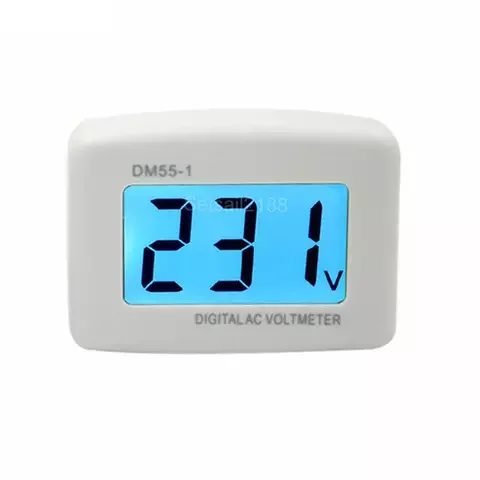 DM55-1 Digital LCD AC 80-300V Voltmeter Voltage Meter Plug Volt Meter display Tester EU US plug