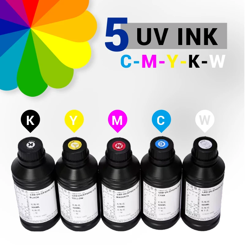 DX10 Three-head 5 Color CMYKW UV Inkject Wall Printer Machine Vertical Printer for Putty Wall / Car Surface / Glass Surface