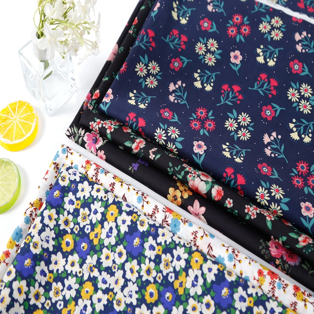 Tana Cotton Fabric Floral Digital Print Custom Poplin London Liberty Textile
